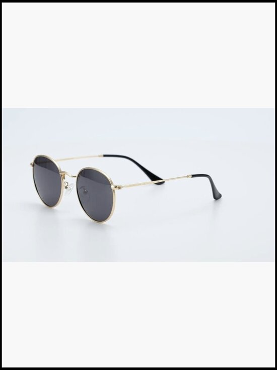 Metal Frame Polarized Sunglasses Small Round Retro UV Protection